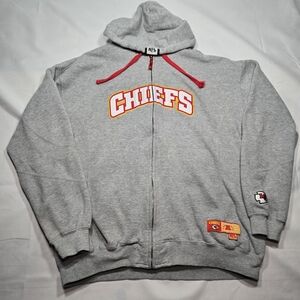 VINTAGE KC Chiefs NFL Full zip Hoodie Jacket Football Kansas City